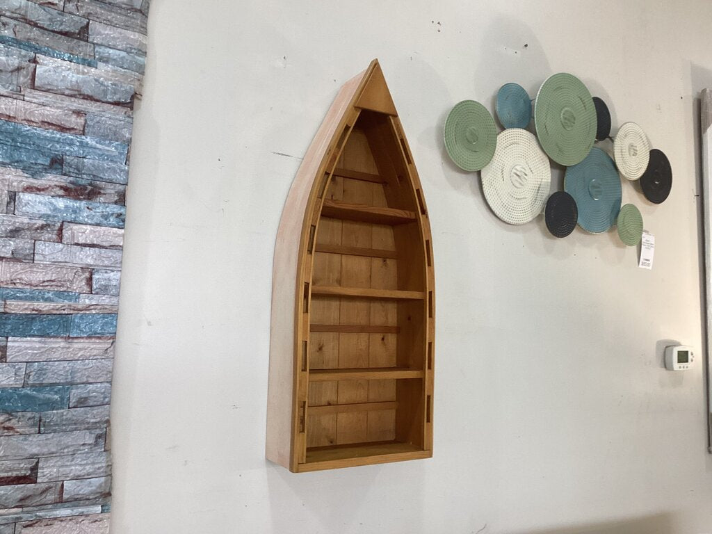 86224 Solid Wood Boat Bookcase 16x6x37