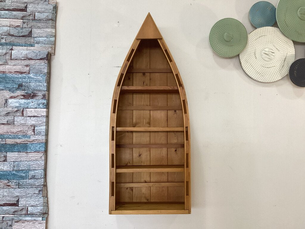 86224 Solid Wood Boat Bookcase 16x6x37