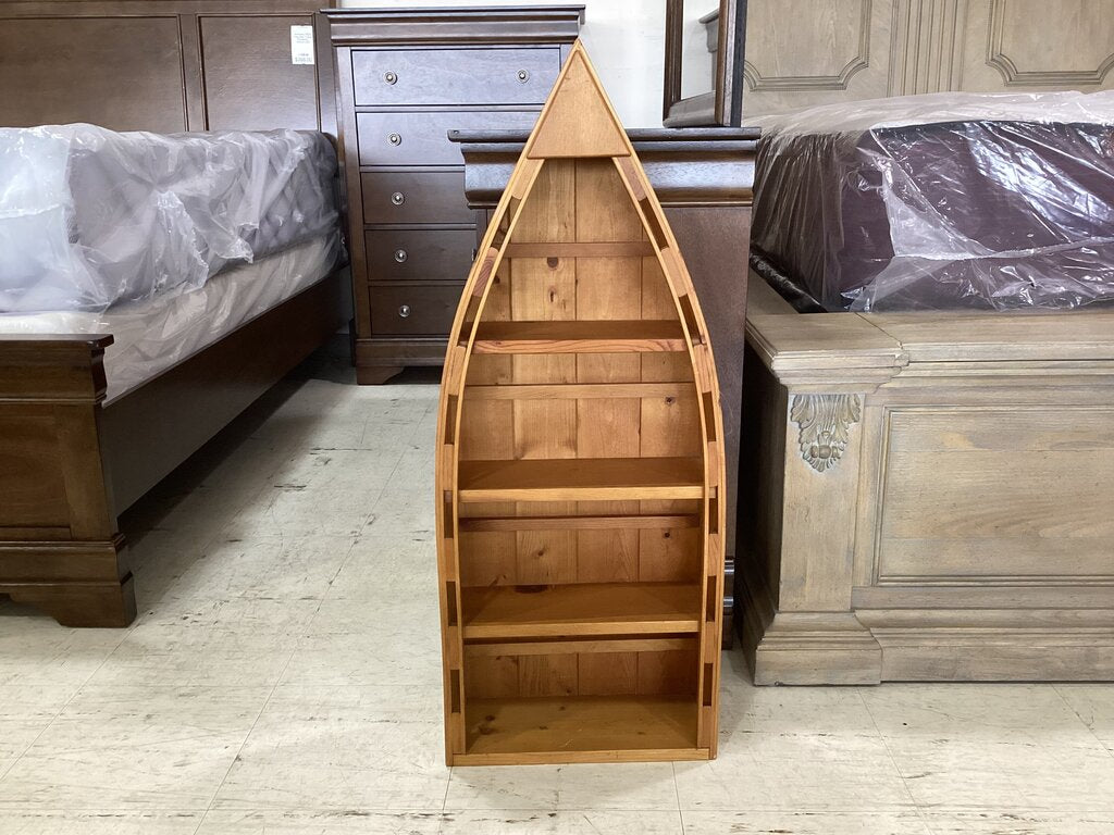 86224 Solid Wood Boat Bookcase 16x6x37
