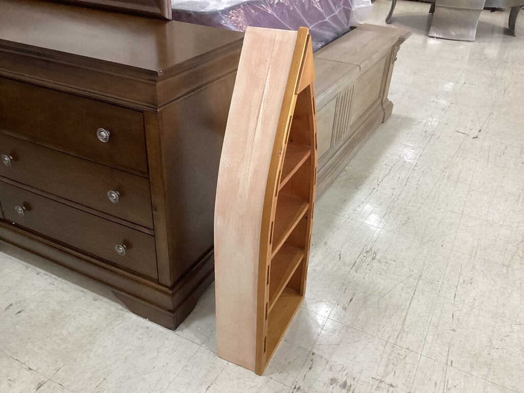 86224 Solid Wood Boat Bookcase 16x6x37