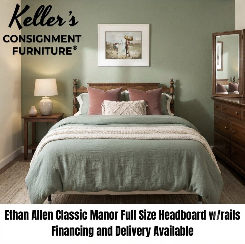 86204 - Ethan Allen Classic Manor Full Size Headboard wRails 56x2x42