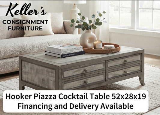86209 - Hooker Piazza Storage Cocktail Table 52x28x19
