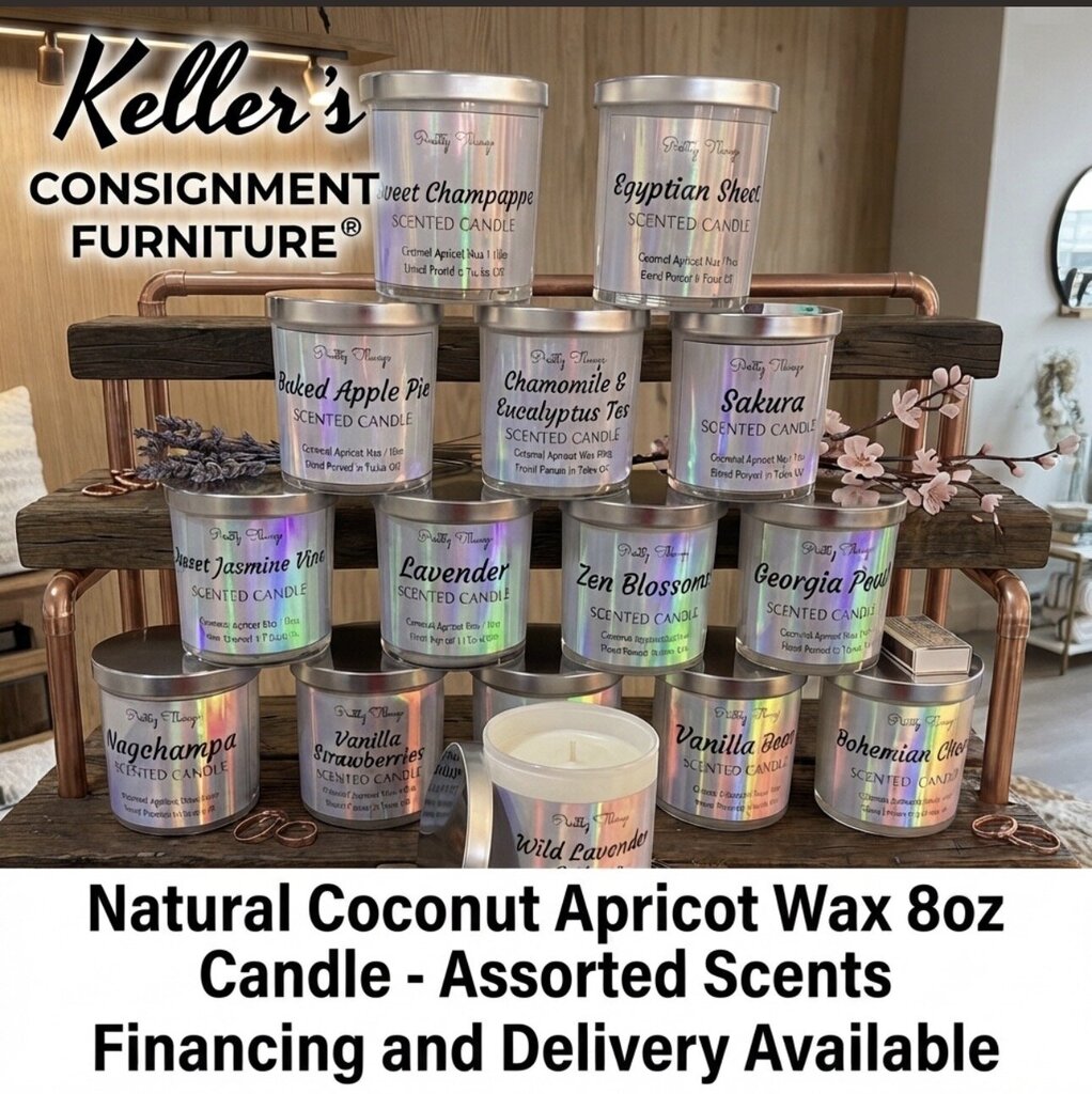 86216 - Natural Coconut Apricot Wax Candle 8oz