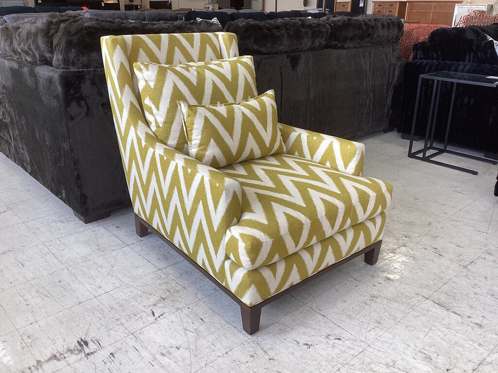 86271 Chevron Wingback Chair 33x44x39