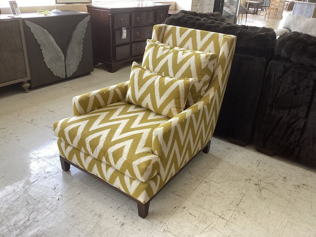 86271 Chevron Wingback Chair 33x44x39