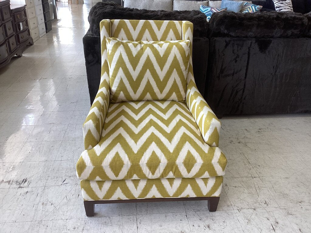 86271 Chevron Wingback Chair 33x44x39