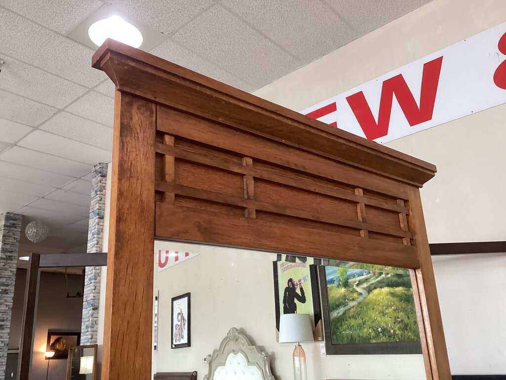 86275 Mission Style Dresser w/Mirror 66x19x36-81