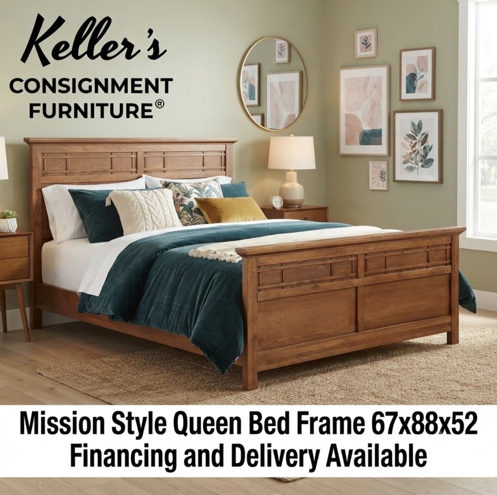 86273 Mission Style Queen Bed Frame 67x88x52