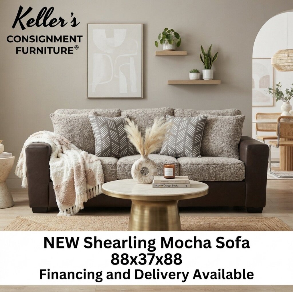 Shearling Mocha NEW Sofa 88x37x88