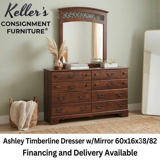 86289 - Ashley Timberline Dresser w/Mirror 60x16x38/82