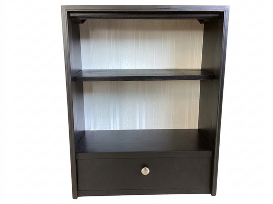 86292 (8442-51) Solid Wood Black Bookcase w/Drawer 24x12x30