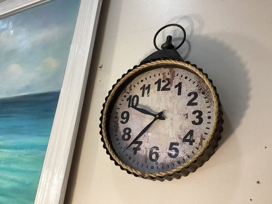 86321 Industrial Style Wall Clock 13x3x19