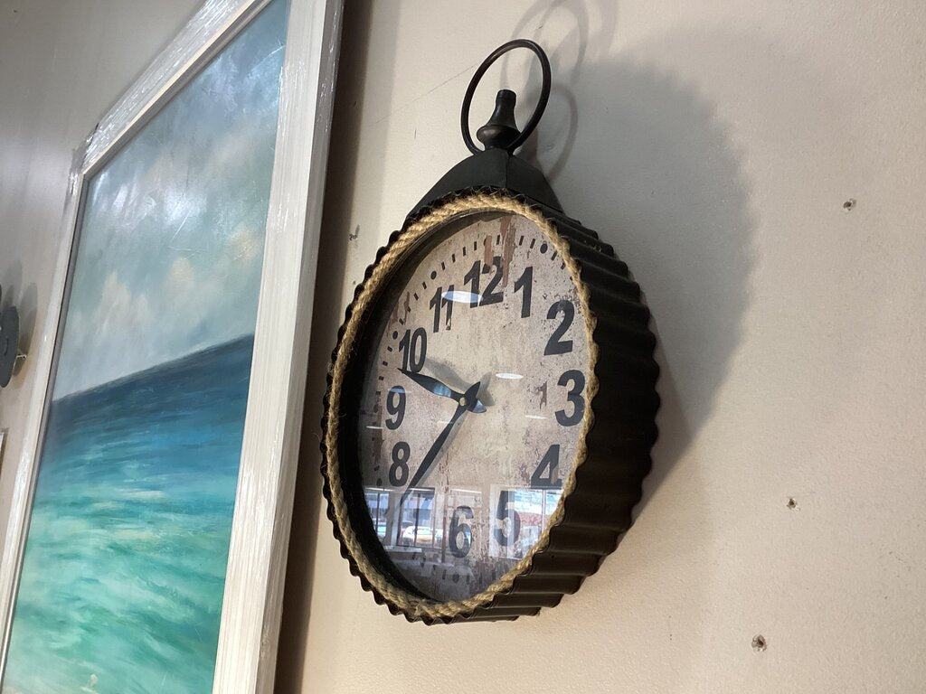 86321 Industrial Style Wall Clock 13x3x19