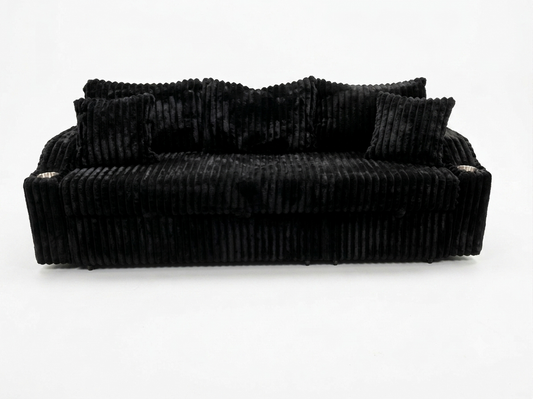Lillian Black Corduroy NEW Sleeper Sofa 84x31x32
