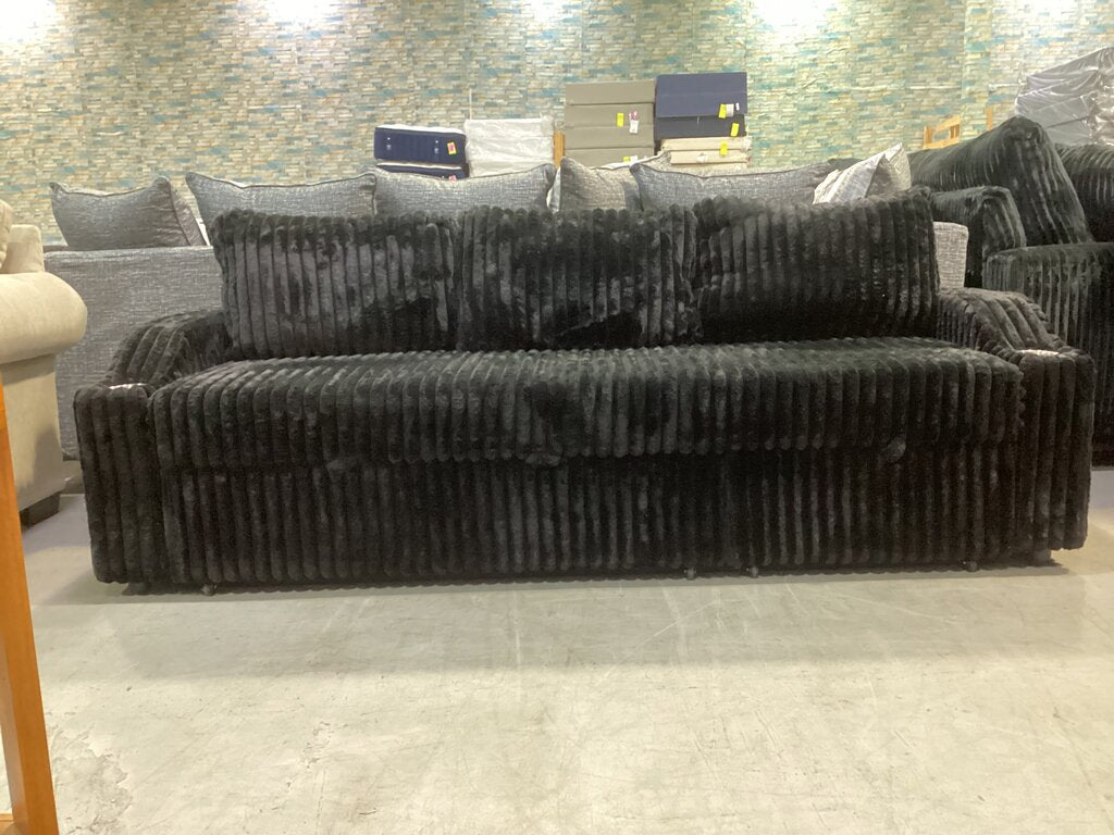 Lillian Black Corduroy NEW Sleeper Sofa 84x31x32
