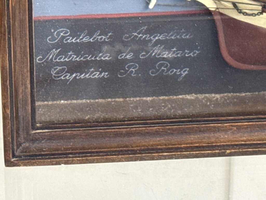 86228 (8442-50) Vintage Maritime Shadow Box - 19th Century Pailebot 18x3x12