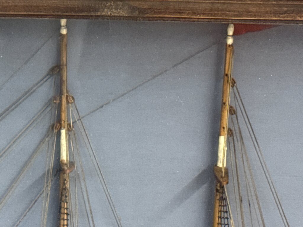 86228 (8442-50) Vintage Maritime Shadow Box - 19th Century Pailebot 18x3x12