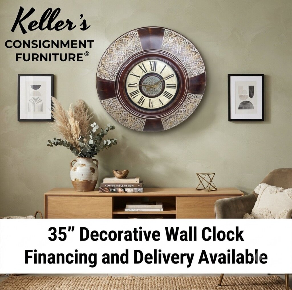 86315 - Large Decorative 35in Wall Clock