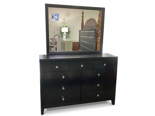 Henry Black NEW Dresser w/Mirror 55x17x39-74 (FBNSTA-0035FD)