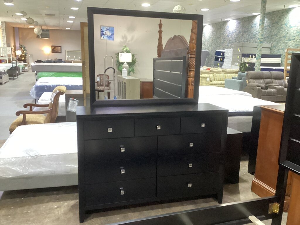 Henry Black NEW Dresser w/Mirror 55x17x39-74 (FBNSTA-0035FD)