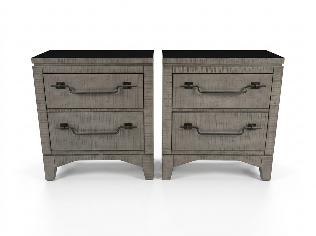 86353 Pair of 2 Drawer Nightstand 25x18x29