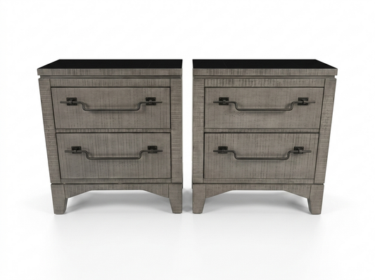 86353 Pair of 2 Drawer Nightstand 25x18x29