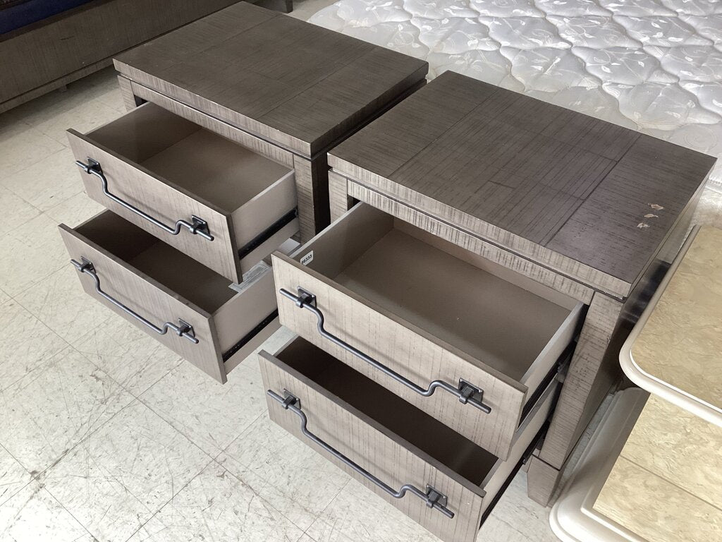 86353 Pair of 2 Drawer Nightstand 25x18x29