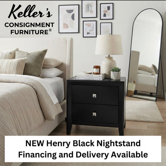Henry Black NEW Nightstand 22x17x24 (FBNSTA-0035F)