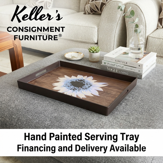 86334 (8442-52) Hand Painted Serving Tray 14x19x2