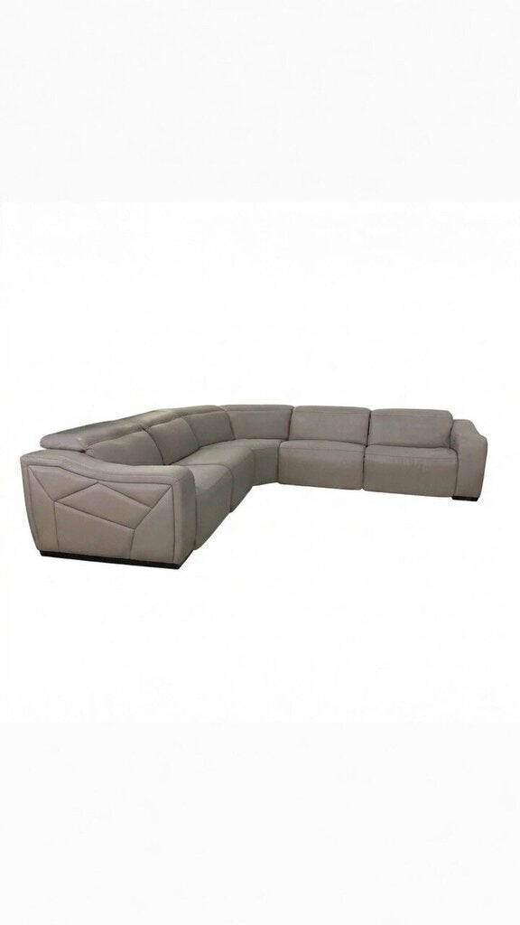 86007 - Hooker Leather 5pc Power Reclining Sectional 124x124x30