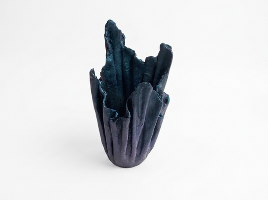 86338 (8442-53) Artisan Sculptural Color Shifting Planter 7x7x12