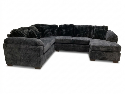 Galactic Night NEW Sectional w/Chaise 125x97x37(4350-03)