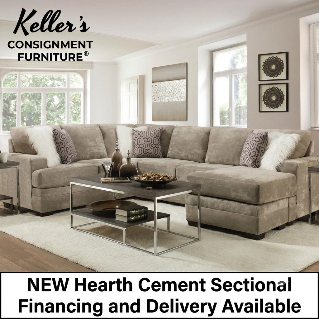 Hearth Cement NEW 2pc Sectional 123x97x65x37 (2760-06)