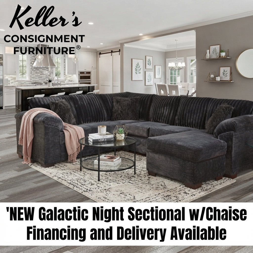 Galactic Night NEW Sectional w/Chaise 125x97x37 (4350-03)