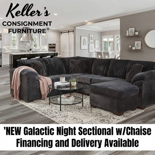 Galactic Night NEW Sectional w/Chaise 125x97x37 (4350-03)