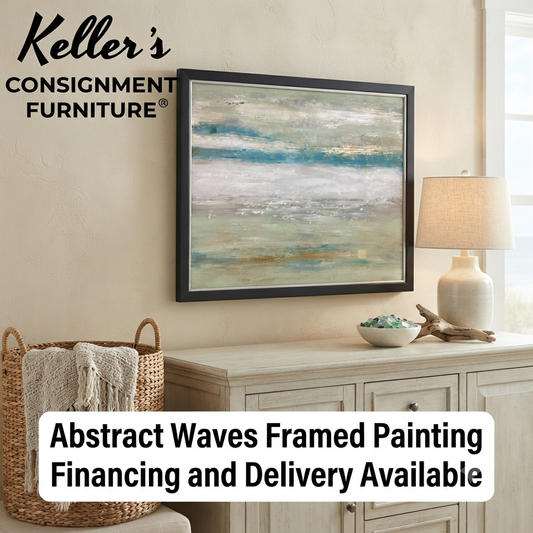 85484 (8535-15) Abstract Waves Framed Painting 56x44