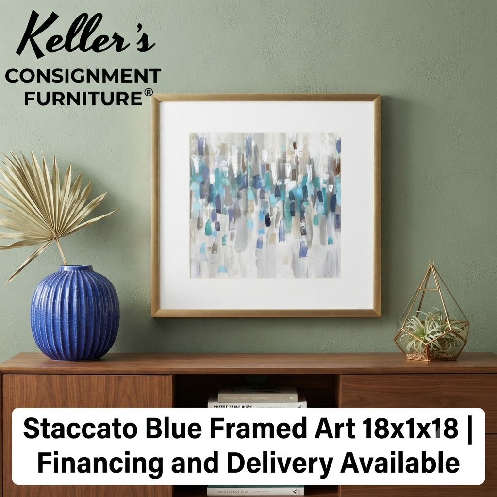 85106 - Staccato Blue Framed Art 18x1x18