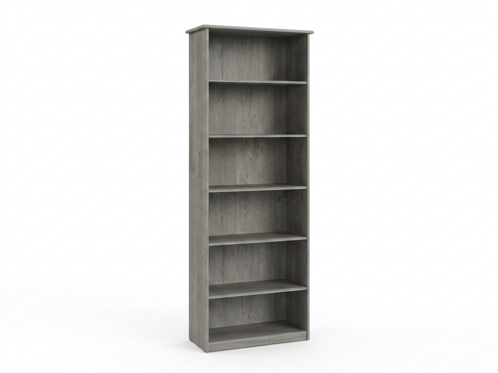 Wiley Oak Gray NEW 6ft Bookcase 26x12x72