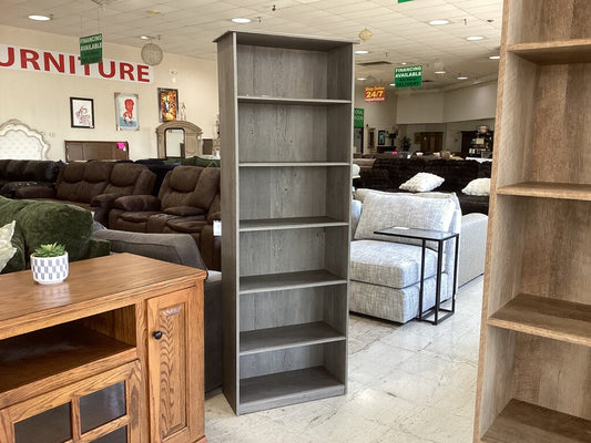 Wiley Oak Gray NEW 6ft Bookcase 26x12x72