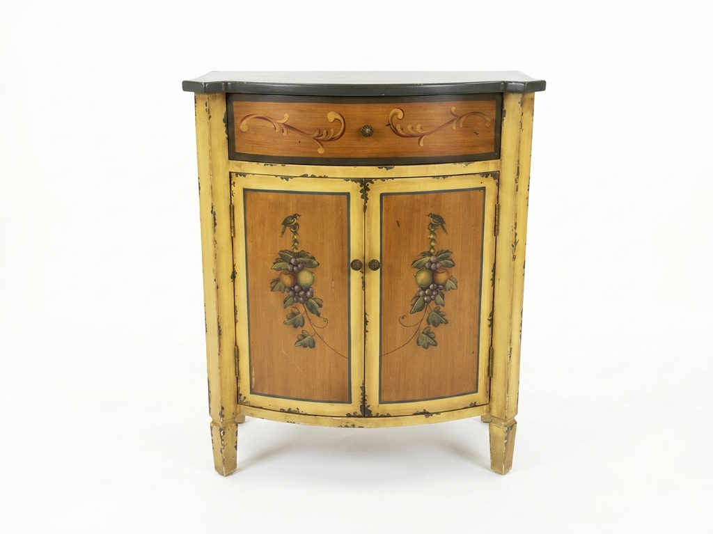 86365 Ashley Demilune Shabby Chic Cabinet 32x16x38