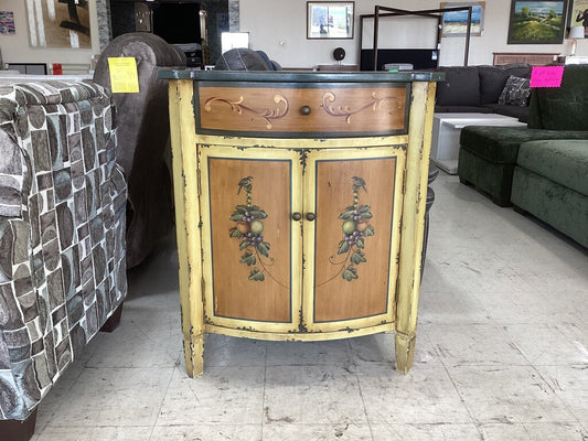 86365 Ashley Demilune Shabby Chic Cabinet 32x16x38