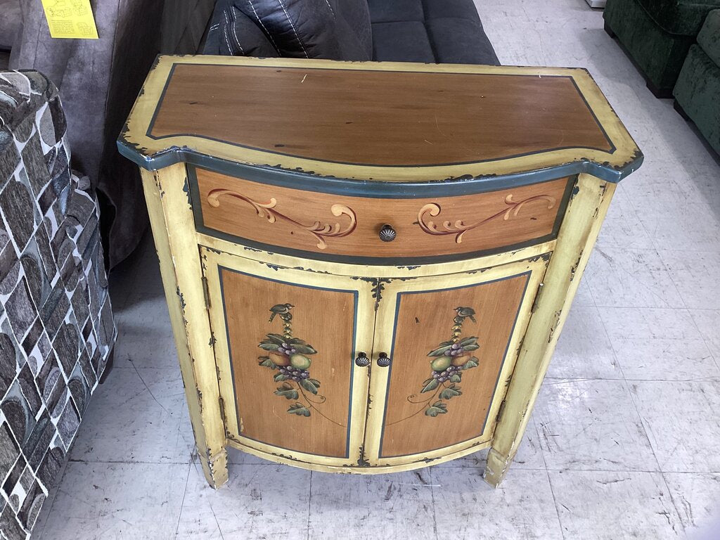 86365 Ashley Demilune Shabby Chic Cabinet 32x16x38