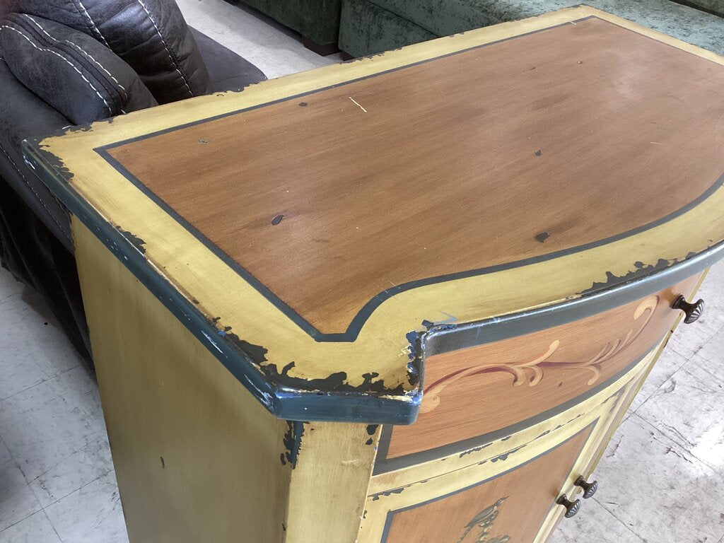 86365 Ashley Demilune Shabby Chic Cabinet 32x16x38