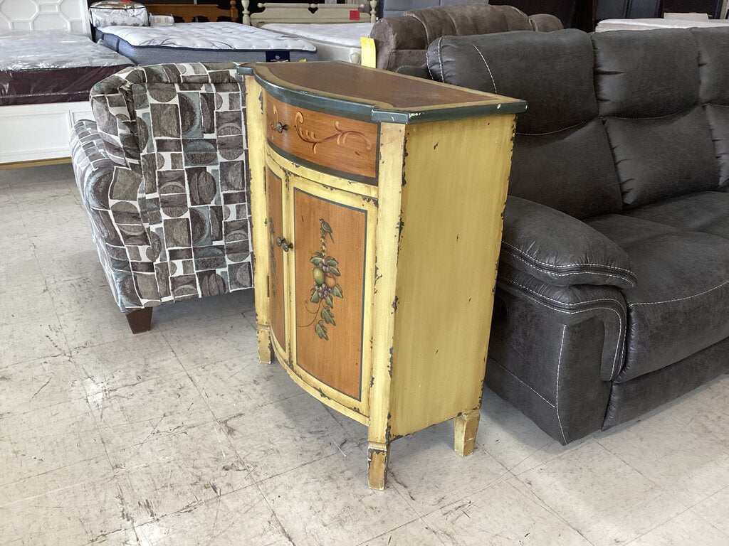 86365 Ashley Demilune Shabby Chic Cabinet 32x16x38
