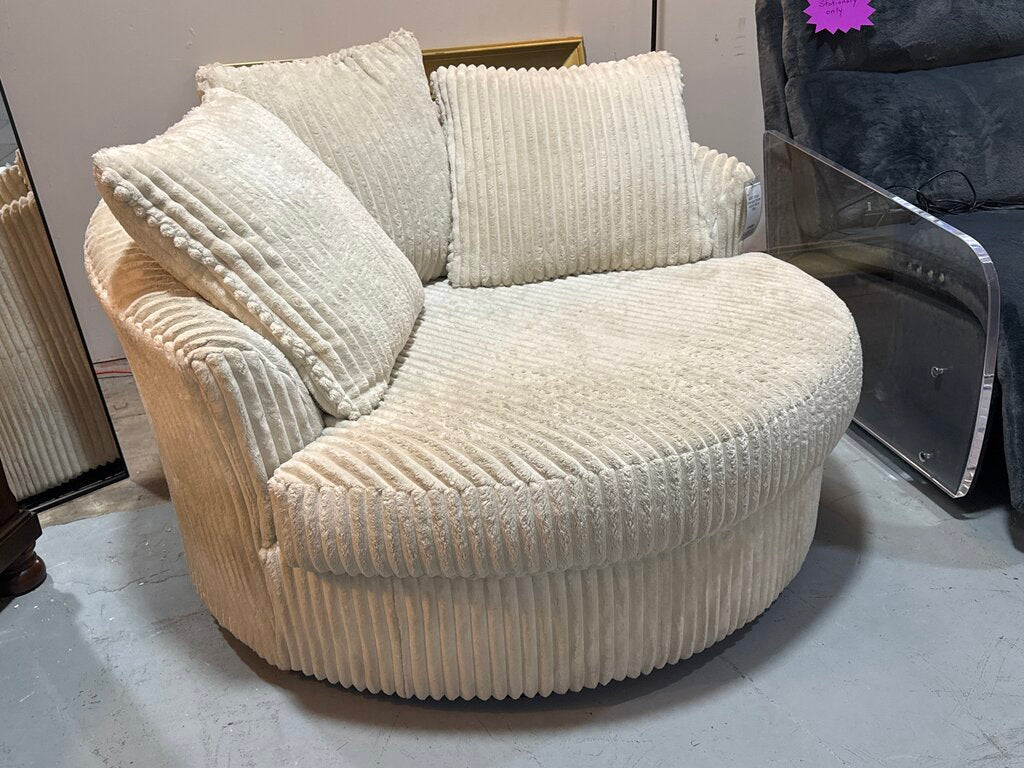 86387 - Ashley Lindyn Oversized Swivel Accent Barrel Chair 58x55x36
