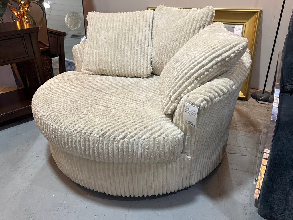 86387 - Ashley Lindyn Oversized Swivel Accent Barrel Chair 58x55x36