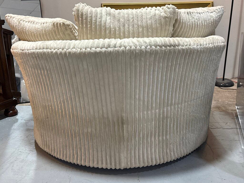 86387 - Ashley Lindyn Oversized Swivel Accent Barrel Chair 58x55x36
