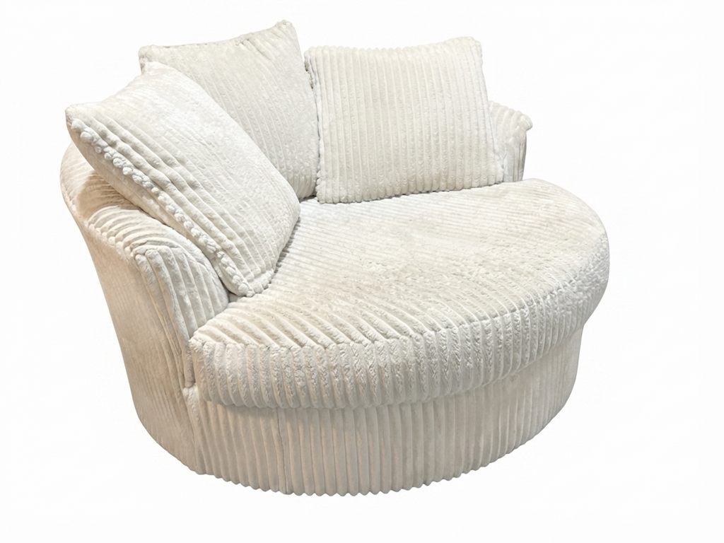 86387 - Ashley Lindyn Oversized Swivel Accent Barrel Chair 58x55x36