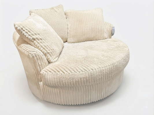 86387 - Ashley Lindyn Oversized Swivel Accent Barrel Chair 58x55x36