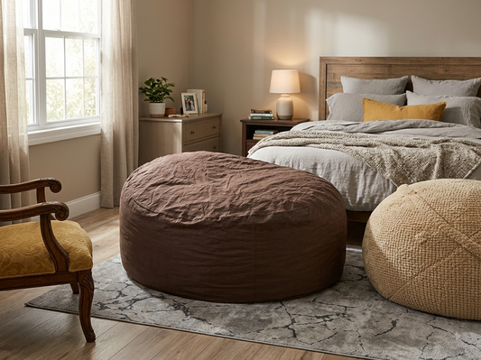 Brown Suede NEW 6' Bean Bag
